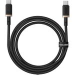 Baseus Dura Typ C auf Typ C 100 W Schnellladekabel 1 m Schwarz, Gold (P10377803U01-00)