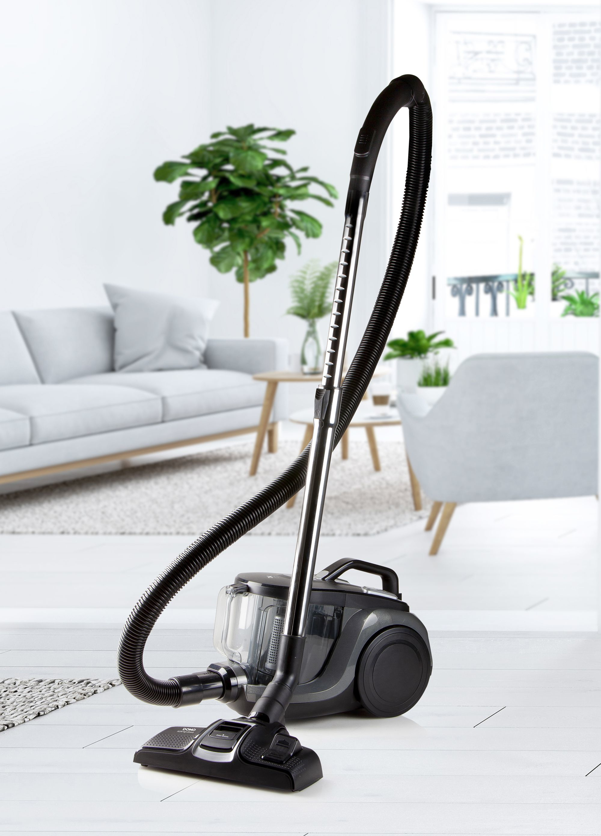 Domo Bodenstaubsauger DO7295S 850 W 2,5 l Beutellos HEPA Schwarz