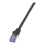 LogiLink Patchkabel PrimeLine,Cat.7 Rohkabel, S/FTP, 5,0 m, schwarz geschirmt (PIMF), 4 x 2 AWG 26/7, Belegung: 1:1, Kupferader, - 1 Stück (CQ4073S)