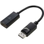 Renkforce RF-5596324 DisplayPort Konverter [1x DisplayPort Stecker - 1x HDMI-Buchse] Schwarz DisplayPort 1.2 23 cm (RF-5596324)