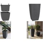 poétic Pflanzsäule BASALT Diva, Höhe: 782 mm, antrhazit Pflanzgefäß aus Kunststoff mit 43% Recycling-Anteil, - 1 Stück (013691 G.ANT SX)