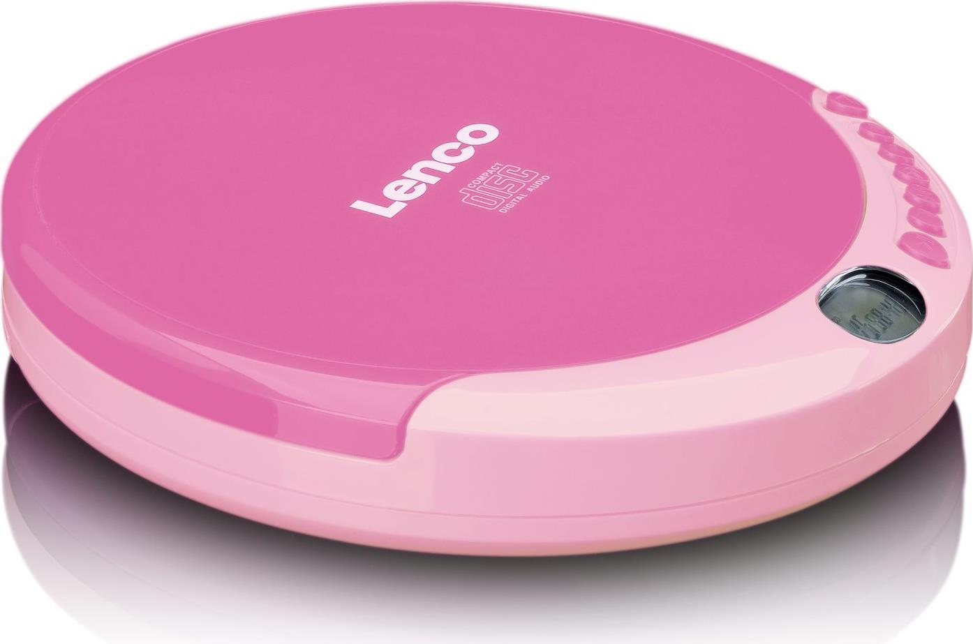 Lenco CD-011 Tragbarer CD-Player Pink CD-011PINK