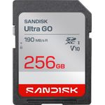 SanDisk Ultra GO SDXC Speicherkarte 256 GB UHS-I bis 190 MB/s Lesen U3 V10