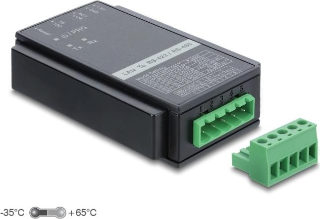 Delock Ethernet Konverter RJ45 zu RS-485/RS-422 Terminalblock Überspannungsschutz 63003