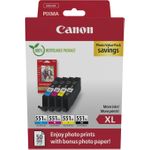 Canon CLI-551XL C/M/Y/BK Photo Value Pack (6443B008)