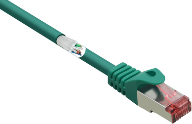 Renkforce RF-5372558 RJ45 Netzwerkkabel, Patchkabel CAT 6 S/FTP 3.00 m Grün mit Rastnasenschutz, vergoldete Steckkontakte, Flammwidrig 1 St. (RF-5372558)