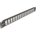 Delock 19? Keystone Patchpanel 16 Port 1 HE schwarz (66758)