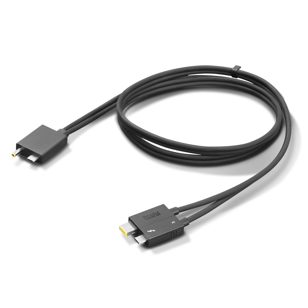 Lenovo Split Cable Thunderbolt-Kabel 0,7 m 40 Gbit/s Schwarz
