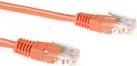 ACT Orange 0.5 meter U/UTP CAT5E patch cable with RJ45 connectors. Cat5e u/utp orange 0.50m (IB4500)