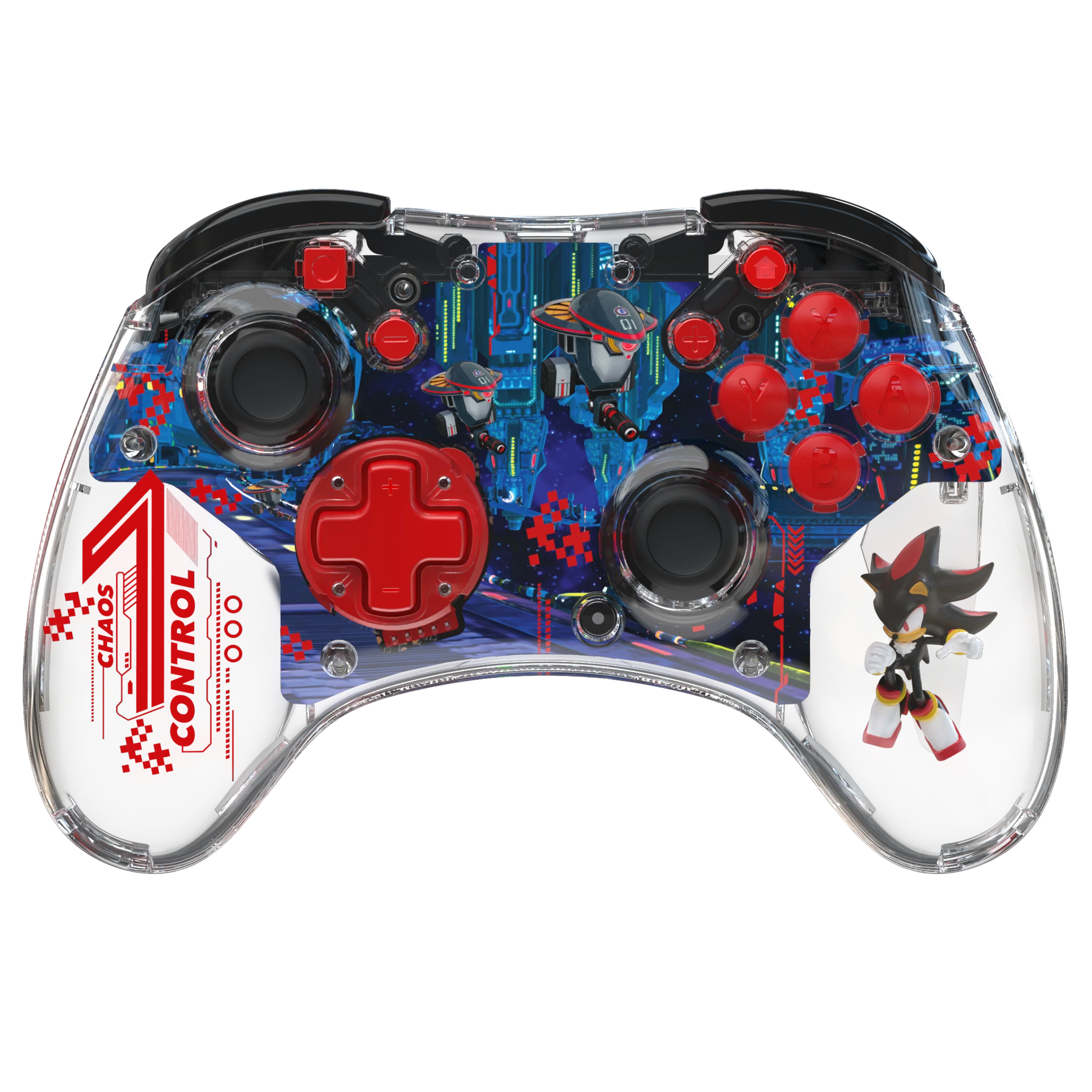 PDP REALMz Plus Wireless Controller Shadow Space Colony ARK Nintendo Switch Mehrfarbig, Transparent