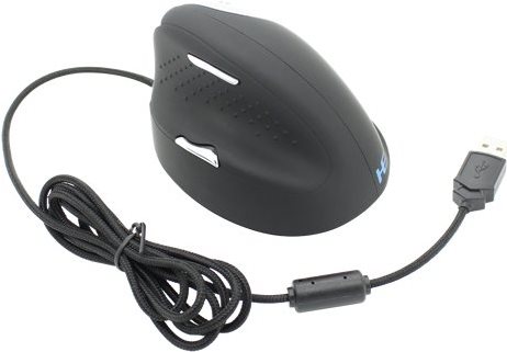 R-Go Tools Ergonomische Maus HE Break Rechtshänder Medium USB 2400 DPI 5 Tasten Schwarz/Silber