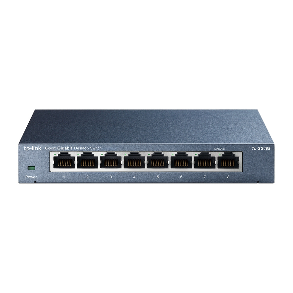 TP-Link TL-SG108 8-Port Gigabit Desktop Switch Schwarz