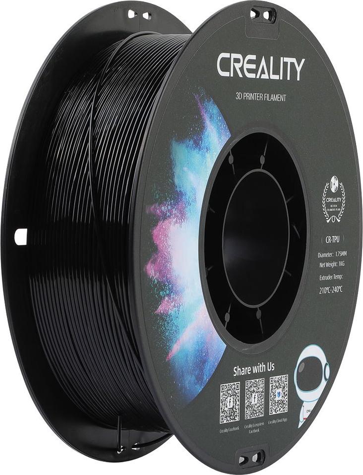 TPU-95A 1,75mm BLACK 1kg CREALITY CR 3D FILAMENT (3301040040)