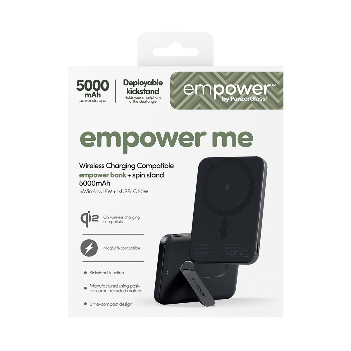 PanzerGlass empower EM23165 Powerbank 5000 mAh Space Black
