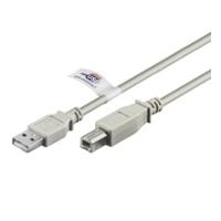 Wentronic Goobay USB 2.0 Hi-Speed Kabel mit USB Zertifikat, Grau, 5 m - geeignet für Geräte mit USB Anschluss (50833)