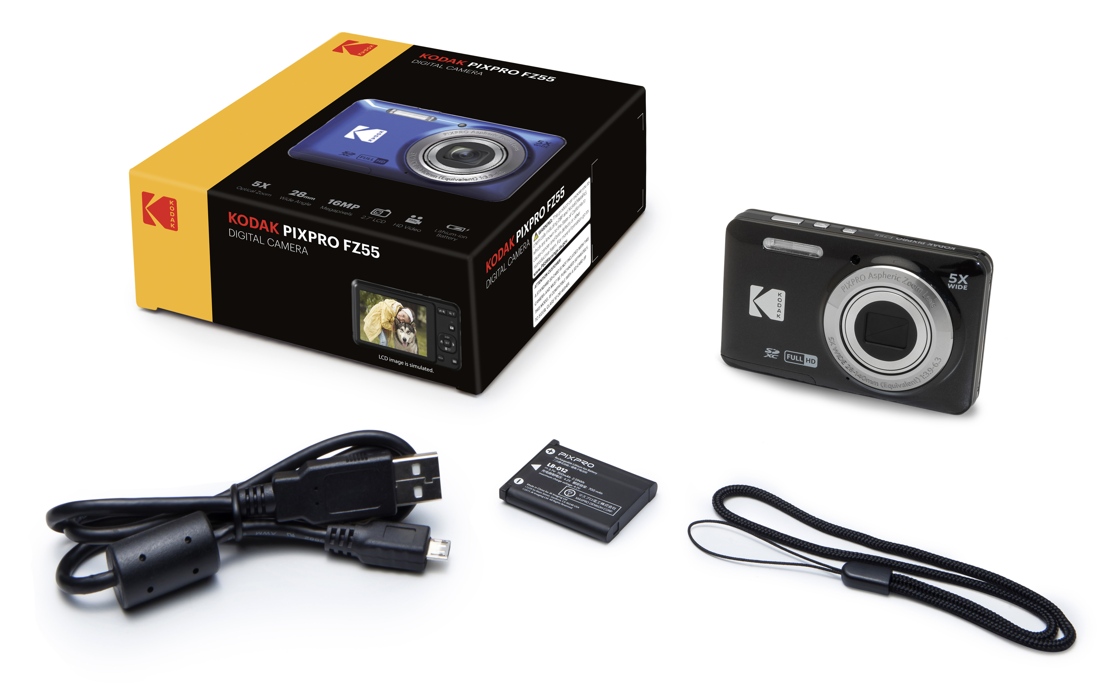 Kodak PIXPRO FZ55 16 MP Kompaktkamera Schwarz