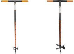 Bradas Erdlochbohrer, Durchmesser: 200 mm, anthrazit/orange mit gehärtetem Borstahlkopf, abrieb- & verformungsbeständig, - 1 Stück (KT-V2052)