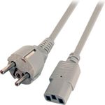 EFB-Elektronik Netzleitung Schutzkontakt 180° - C13 180° grau, 5,0 m, 3 x 1,00 mm² Hersteller: EFB Elektronik (EK508.5)