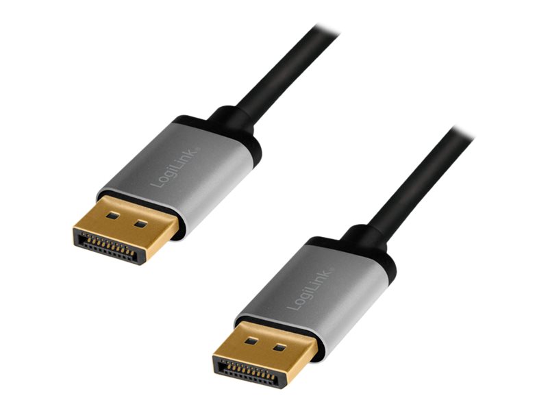 LogiLink CDA0102 DisplayPort-Kabel 3 m Schwarz, Grau