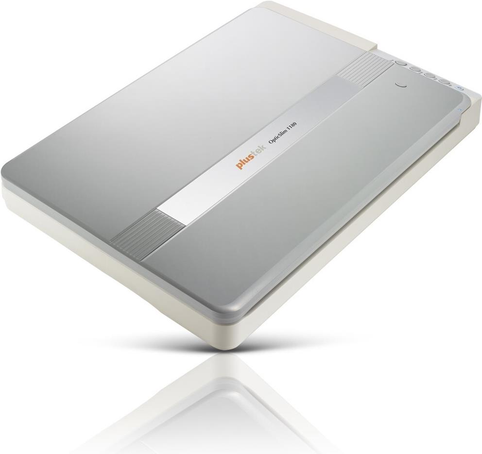 Plustek OpticSlim 1180 Flachbettscanner A3 1200 dpi USB 2.0 Silber, Weiß