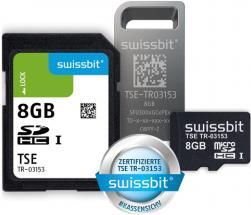 Swissbit TSE, USB, 8 GB Technische Sicherungseinrichtung (TSE-Modul), Bauform: USB-Stick, Verschlüsselung: 384 Bit, SE Leistung (Signatur): 250 ms, Lebensdauer: 20 Mio. Signaturen, Speicherplatz: 8 GB, Zertifikatslaufzeit bis November 2028 - Sonderartikel: Storno und Rückgabe unabhängig von der Lieferzeit ausgeschlossen! (SFU3008GC2PE2TO-E-GE-C32-JA0)