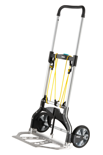 Wolfcraft TS 850 Klappbare Sackkarre Aluminium Druckguss 100 kg Traglast Schwarz, Gelb