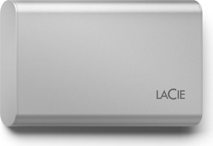 LACIE Portable SSD USB-C 2TB externe tragbare Festplatte mit Rescue Service Moon Silver (STKS2000400)
