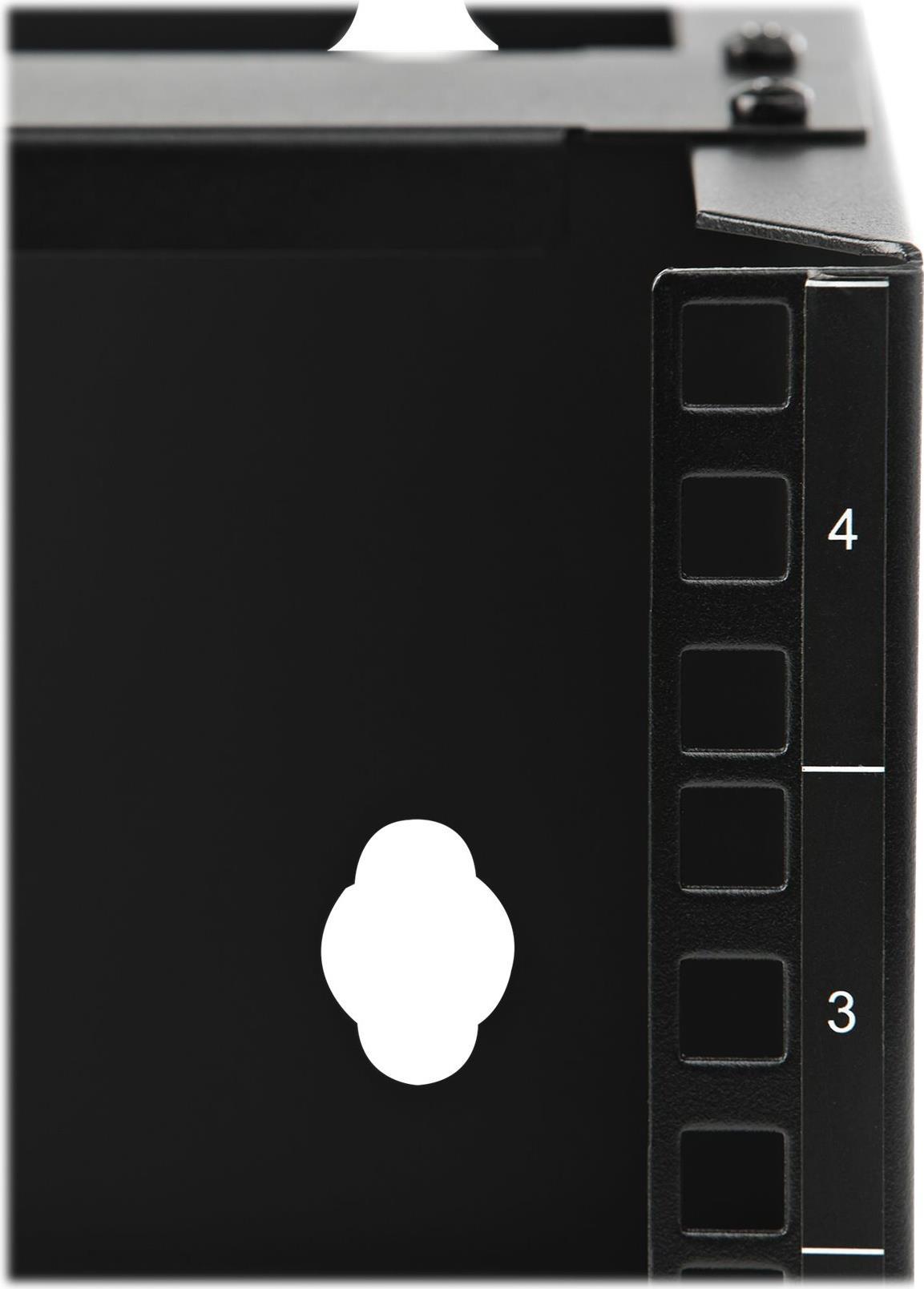 StarTech.com 4HE Wandmontage-Rack 19" 35 cm tief 20 kg Traglast Schwarz