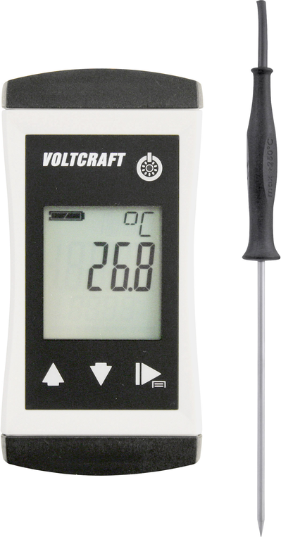 VOLTCRAFT PTM 100 + TPT-203 Temperatur-Messgerät -200 - 450 °C Fühler-Typ Pt1000 IP65