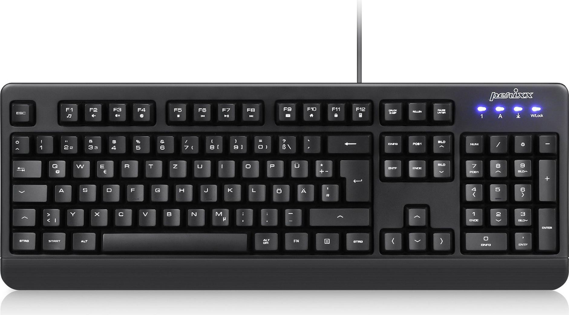 Perixx PERIBOARD-517 USB Tastatur QWERTZ Schwarz