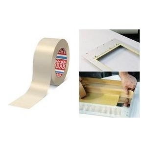 tesa Maler Krepp 4317 Papierabdeckband, 50 mm x 50 m schwach gekrepptes, reißfestes Papierklebeband mit - 6 Stück (04317-00020-00)