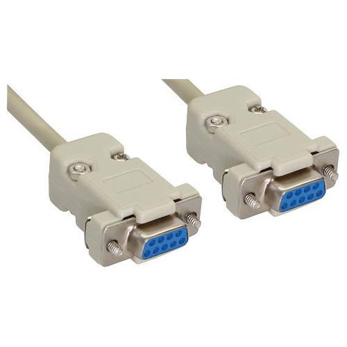 InLine Nullmodemkabel DB-9 Buchse zu DB-9 Buchse 2 m Beige