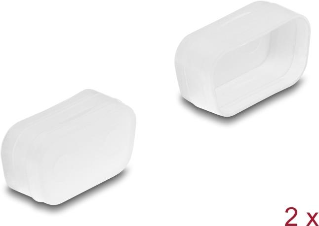 Delock Staubschutz für D-Sub 9 / D-Sub 15 VGA Stecker 2 Stück transparent (67120)