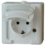 Schutzkontakt-Steckdose 1-fach, AP-Feuchtraum BLUE ELECTRIC arktis 16 A, 250 V (103302007)