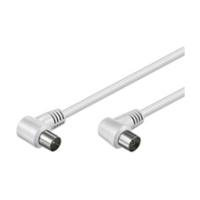 Wentronic Goobay Antennen Winkel Anschlusskabel, Weiß, 10 m - IEC/Koax-Stecker 90° <=> IEC/Koax-Buchse 90° (11524)