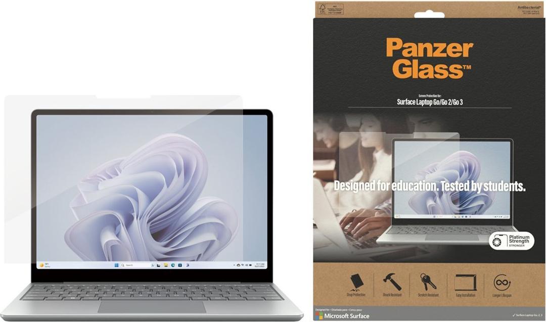 PanzerGlass 6259 Bildschirmschutz für Microsoft Surface Laptop Go Gehärtetes Glas Transparent