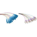 LogiLink LWL Faserpigtail-Satz, LC-Simplex, OS2, 2,0 m 12 Pigtails je 0,9 mm mit LC-Steckverbinder, leicht - 1 Stück (FL0LC02)