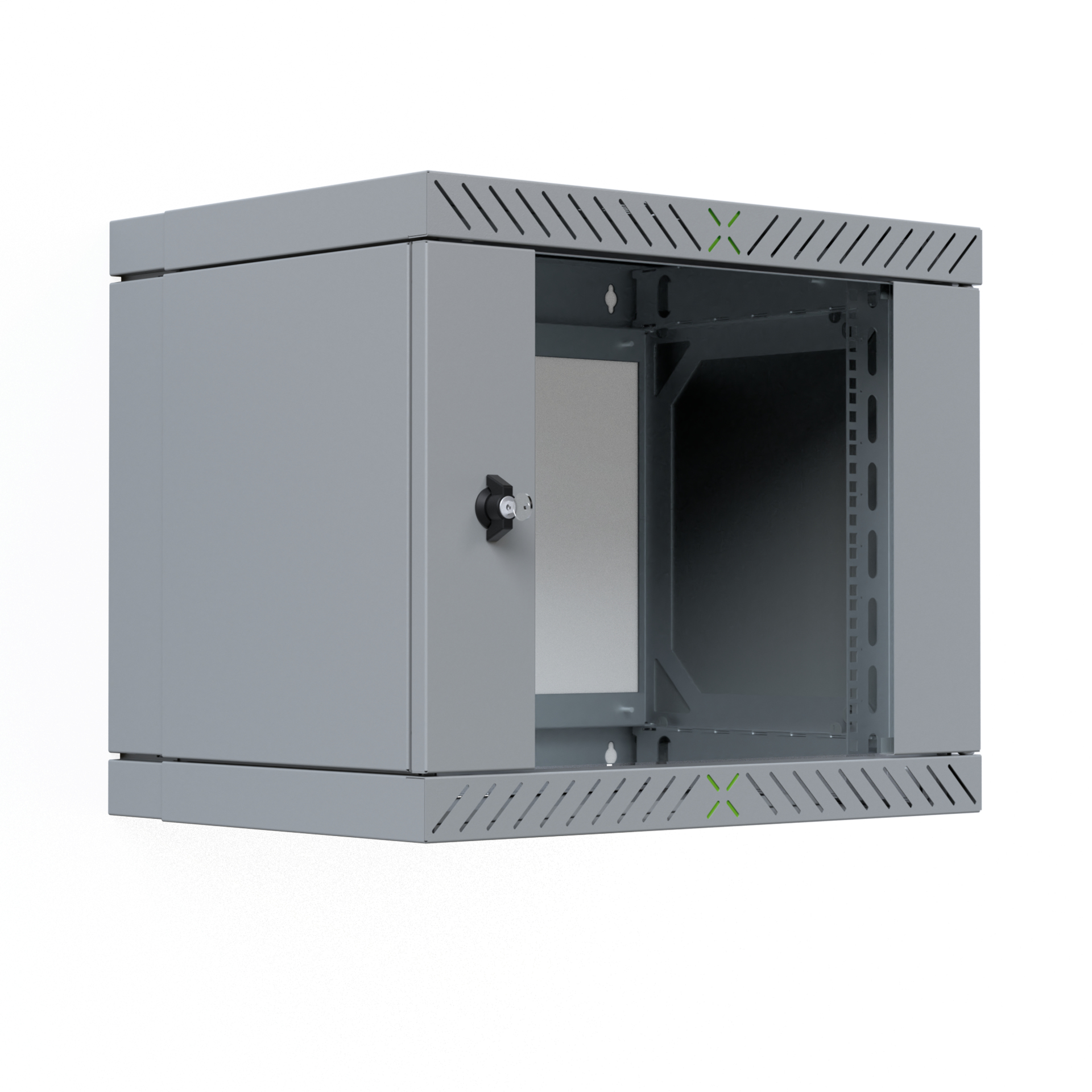 EFB Elektronik Wandgehäuse X-Rack mit Glastür 400-600mm - Wandgehäuse (WGX-0906GR.G1)