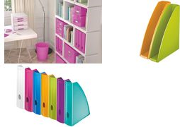 Esselte-Leitz LEITZ Stehsammler WOW, DIN A4, Kunststoff, gelb Fassungsvermögen: 60 mm, Vorderseite bis unten offen, - 1 Stück (5277-10-16)