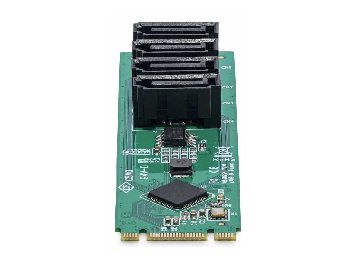 StarTech.com 4-Port M.2 to SATA Adapter Card 6 Gbps Grün