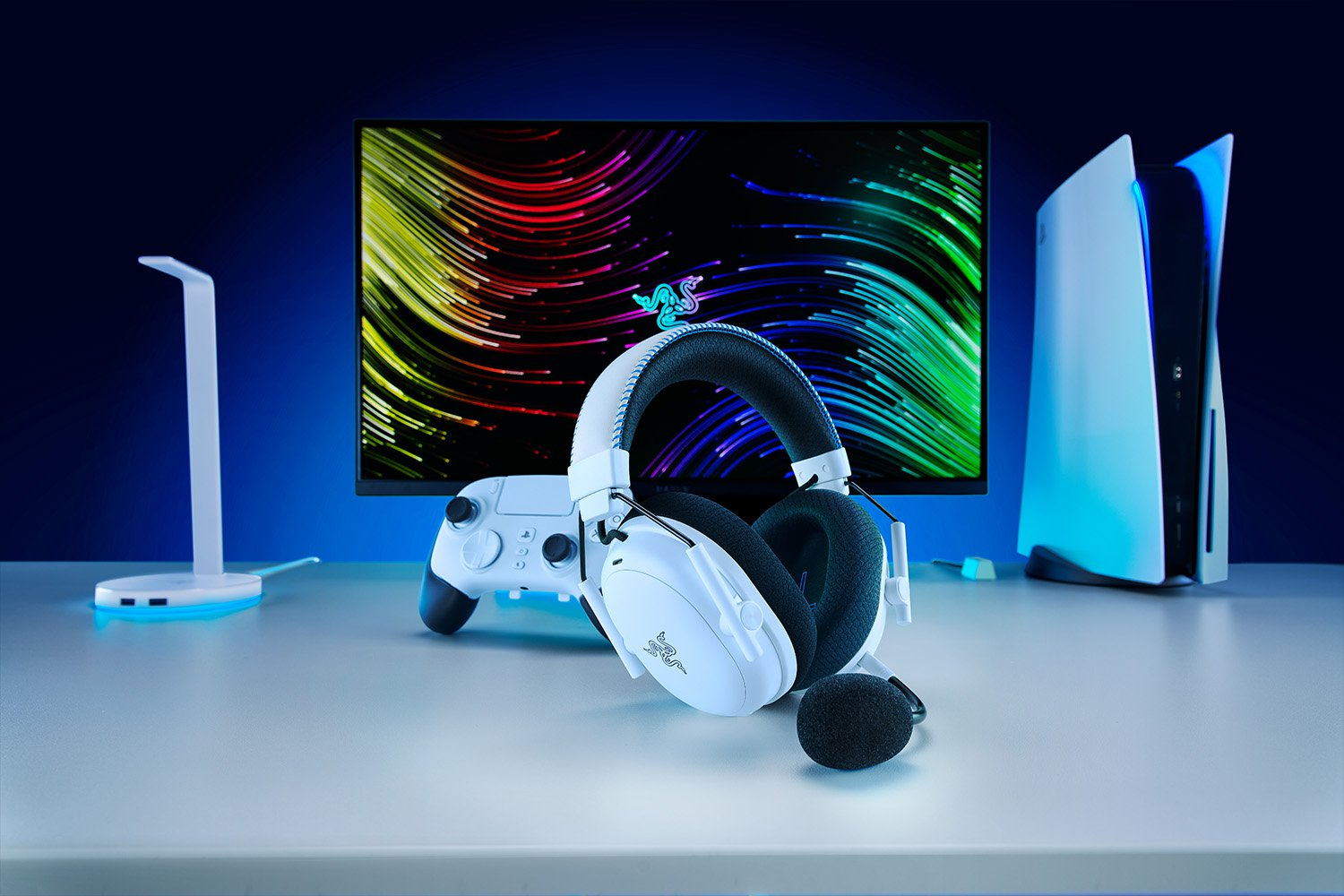 Razer BlackShark V3 Pro for PlayStation Over-Ear Gaming-Headset Kabellos ANC THX Weiß