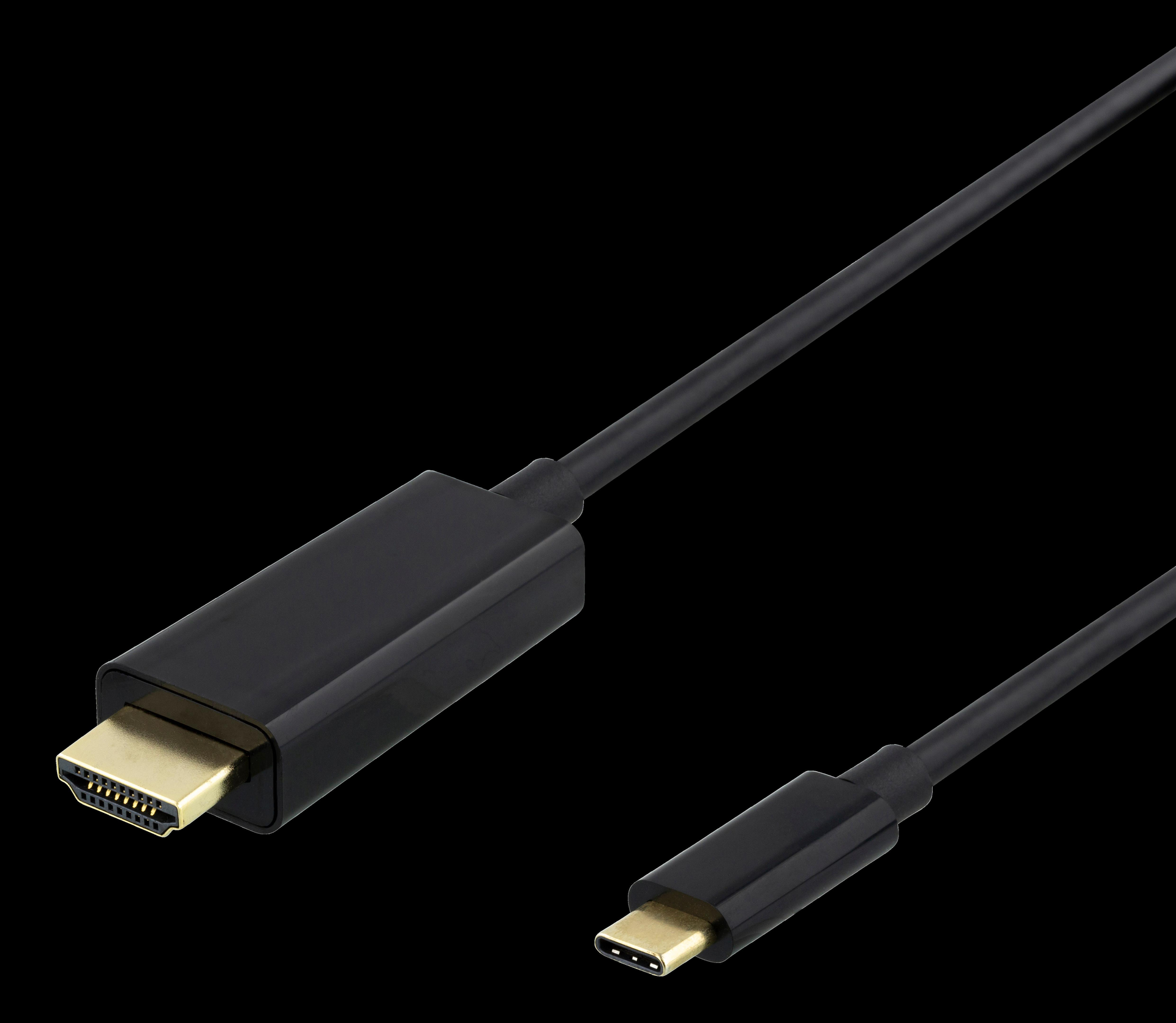 DELTACO USB-C to HDMI cable, 1m, 4K@60 (USBC-HDMI-1010)