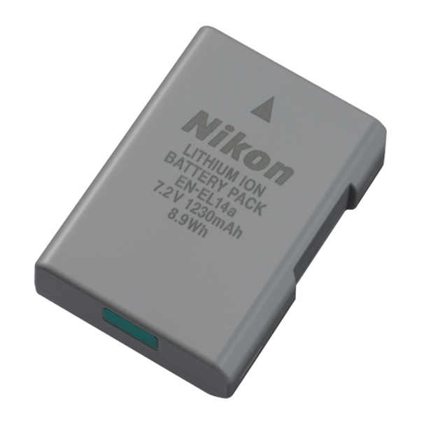 Nikon EN-EL14a Li-Ion Akku 1230 mAh 7,2 V Grau