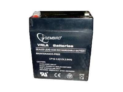Gembird BAT-12V5AH USV-Akku 12 V 5 Ah Versiegelte Bleisäure (VRLA) Schwarz