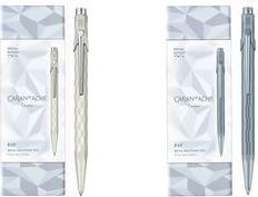 CARAN D'ACHE Druckkugelschreiber 849 ALPINE FROST, weiß Strichstärke: M, Strichfarbe: schwarz, sechseckiger Schaft - 1 Stück (NM0849.125)