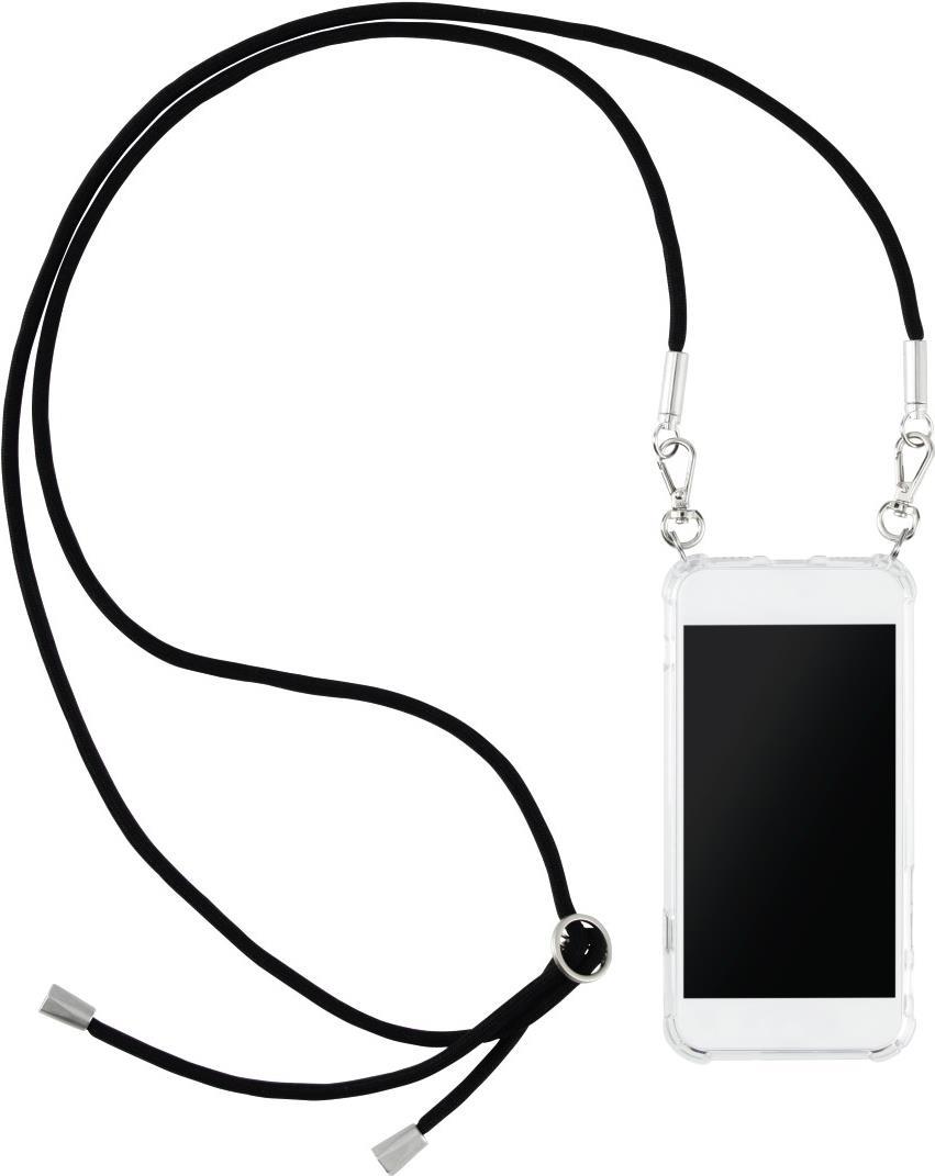 Hama Design Line Cross-Body - Tasche für Mobiltelefon - Metall, Polycarbonat, Textil, Thermoplastisches Polyurethan (TPU) - Schwarz, durchsichtig - für Samsung Galaxy A40