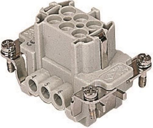 ILME Buchseneinsatz Gr.44.27 CNEF 06 T 6P+PE Silber Schraubanschluss 16A 500V 1 (CNEF06T)