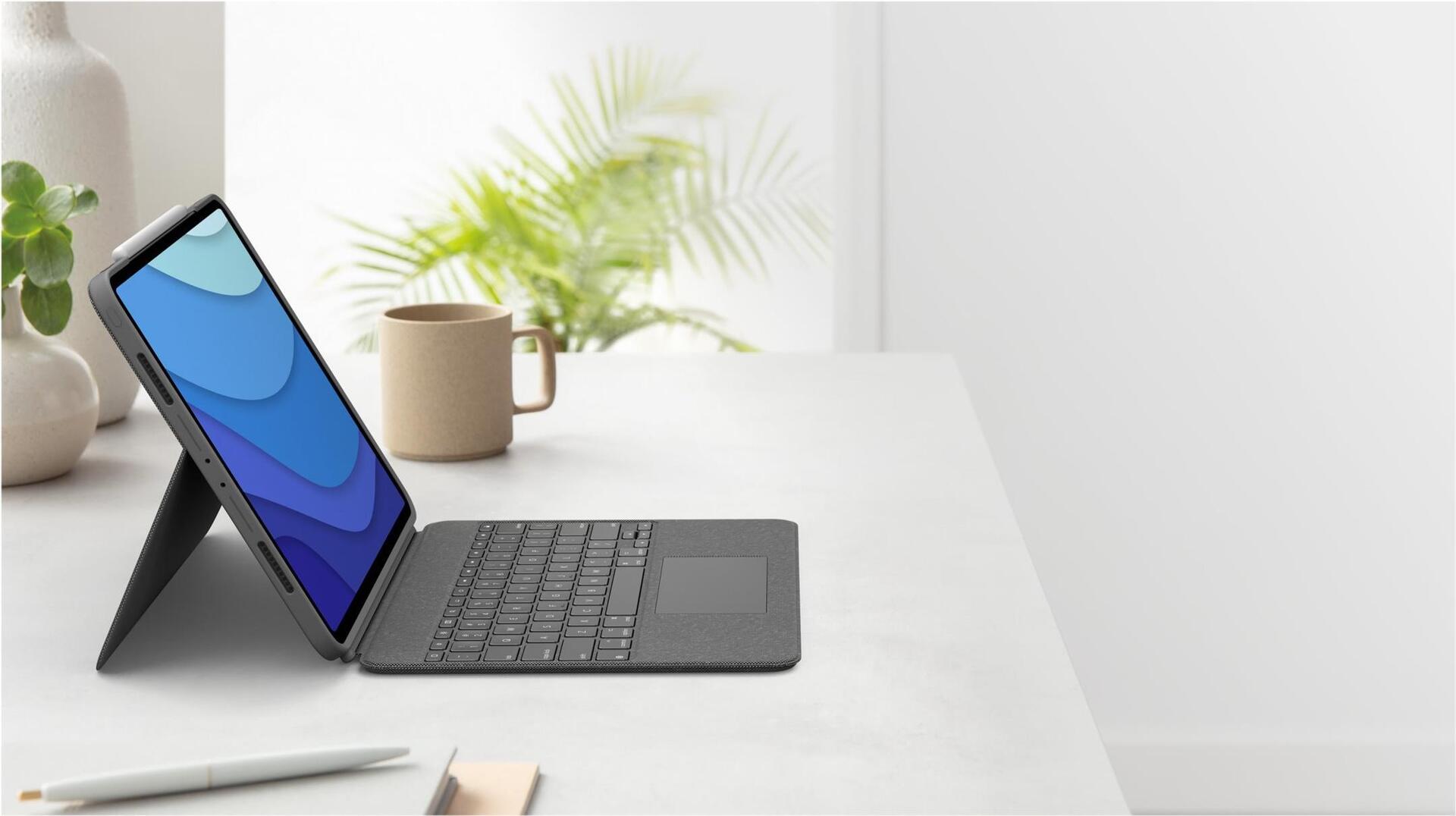 Logitech Combo Touch Tastatur-Case für iPad Pro 11" Smart Connector UK Layout Oxford Grey
