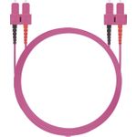 helos LWL Patchkabel 50/125µm OM4 SC/SC 0,5m SC Duplex Stecker/Stecker, erikaviolett (165391)