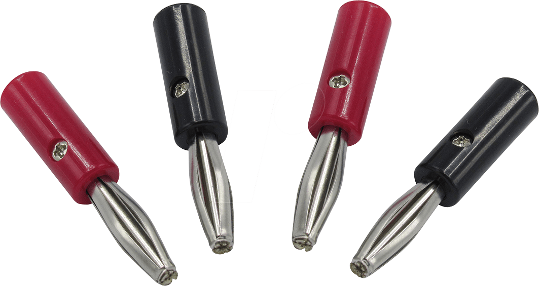 RND LAB RND 350-00012 - Bananenstecker Set, 4 mm, rot + schwarz (RND 350-00012)